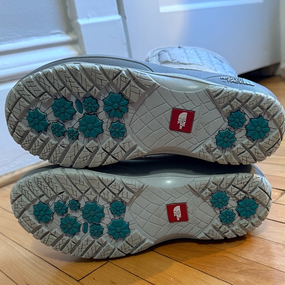 The North Face Shellista Tall ThermoBall Winter Snow Boots Gray Teal Wms 8 - Picture 6 of 7